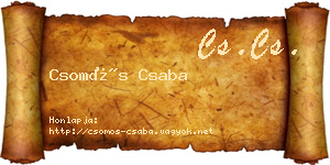 Csomós Csaba névjegykártya