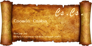 Csomós Csaba névjegykártya
